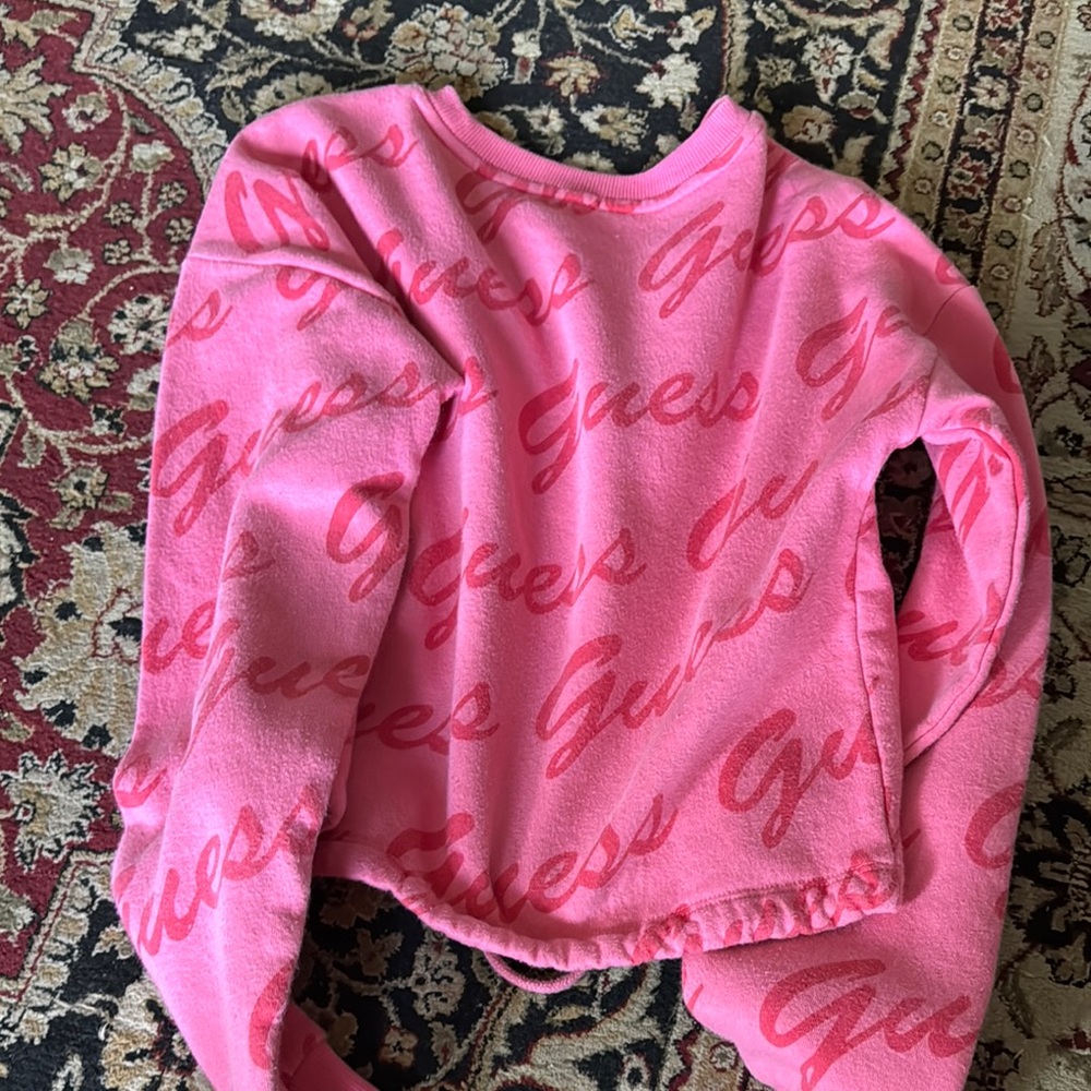 Guess Pink Logo Sweatshirt
